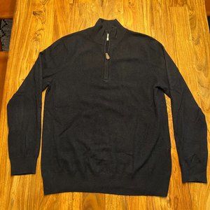 Wills by Huckberry Classic Cashmere Quarter Zip Navy Medium